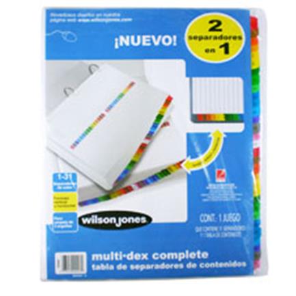 Separador Acco 447 Multidex Basic 31 Divisiones - P0447 FullOffice.com