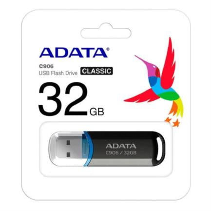 Memoria Usb Adata C906 Compacta 32 Gb Color Negro - Ac906-32G-Rbk FullOffice.com