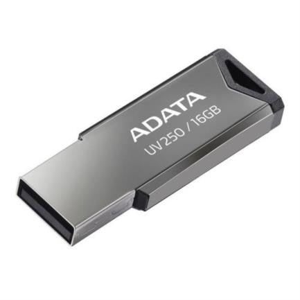 Memoria Usb Adata Uv250 Metálica 16 Gb V2.0 Color Negro-Plata - Auv250-16G-Rbk FullOffice.com