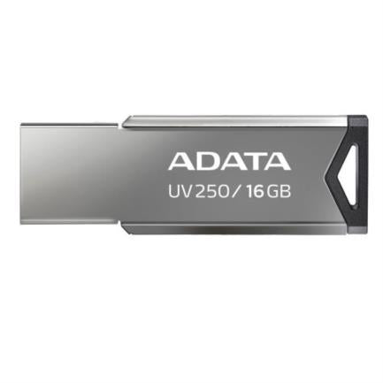 Memoria Usb Adata Uv250 Metálica 16 Gb V2.0 Color Negro-Plata - Auv250-16G-Rbk FullOffice.com