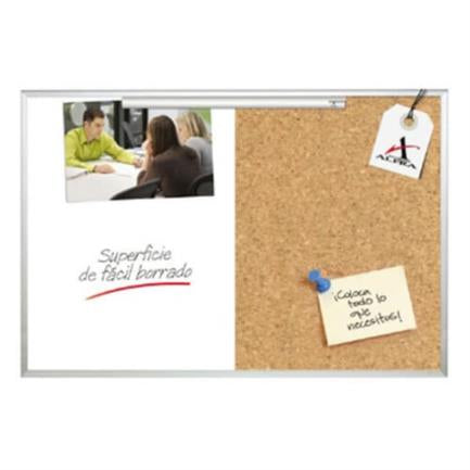 Pizarron Alfra Mixto Blanco/Corcho 90X120 Con Sujeta Documen - 6182 FullOffice.com