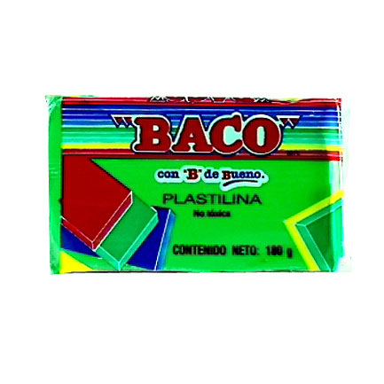Plastilina Baco Marqueta 180Gr Verde Claro No.55 - Pl007 FullOffice.com