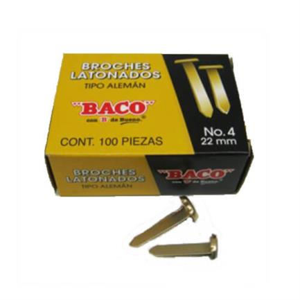 Broche Baco Latonado Tipo Aleman Baco 22Mm C/100 - 19042 FullOffice.com
