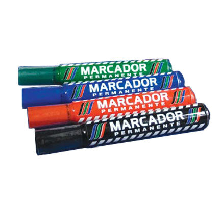 Marcador Baco Permanente Plastico Verde C/12 - Mr014