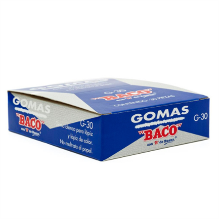 Borrador Baco Blanco P/Lapiz Mediano C/30 Borradores - Gm002 FullOffice.com