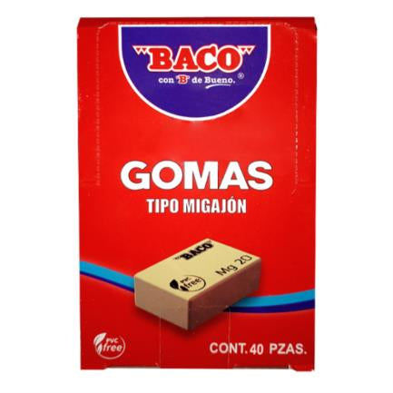Goma Baco Migajón Mg-40 Caja C/40 Pzas - Gm011 FullOffice.com