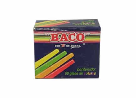 Gis Baco Colores Cajita C/50 Piezas - Gs006 FullOffice.com