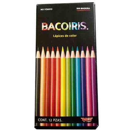 Colores Baco Bacoiris Largos Caja C/12 Pzas - Lp001 FullOffice.com