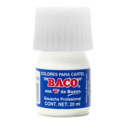 Pintura Baco P/Cartel 20Ml Blanco P/Letrero #72 C/10 - Pn025 FullOffice.com