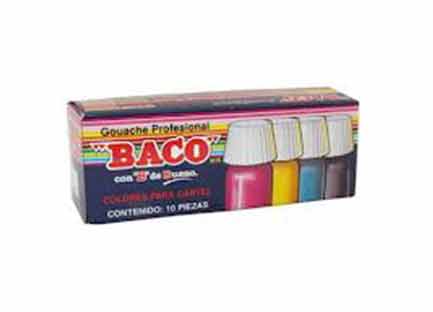 Pintura Baco P/Cartel 20Ml Cafe #57-A Pqte/10 - Pn009 FullOffice.com