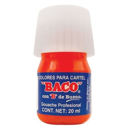 Pintura Baco P/Cartel 20Ml Rojo #54-A C/10 - Pn005 FullOffice.com