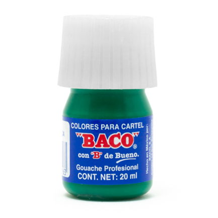 Pintura Baco P/Cartel 20Ml Verde Esmeralda #63 Caja/10 - Pn015 FullOffice.com