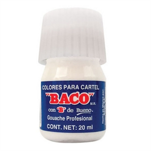 Pintura Baco P/Cartel 20Ml Blanco P/Tintas C/10 - Pn026 FullOffice.com