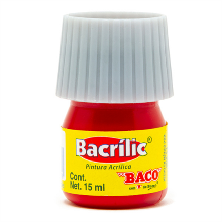 Pintura Baco Acrílica Roja 15Ml C/10 - Pn063 FullOffice.com