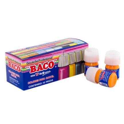 Pintura Baco Para Cartel 20Ml Color Naranja C/10 Pzas - Pn004 FullOffice.com