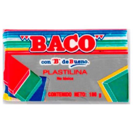 Plastilina Baco Marqueta 180Grs Color Gris Obscuro - Pl091 FullOffice.com
