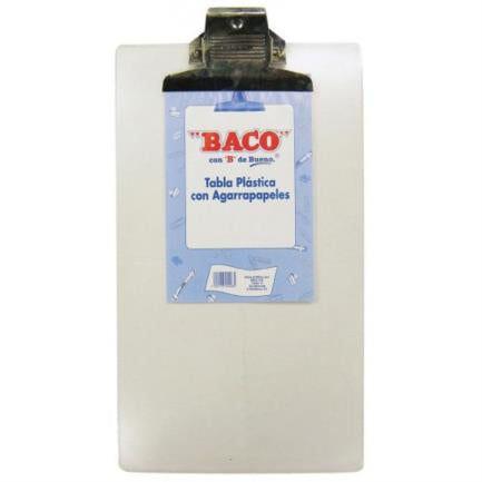 Tabla Baco Plástica Oficio Transparente - Tb009 FullOffice.com