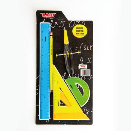 Juego De Geometria Baco Neon 5050 Compas 600 - Eq054 FullOffice.com