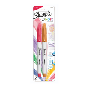 Marcador Sharpie Snote Resaltador Blister Colores Surtidos C/2 Pzas - 2132979 FullOffice.com