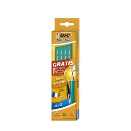 Lápiz Bic Evolution Hexagonal Resina C/12 Pzas - 944906