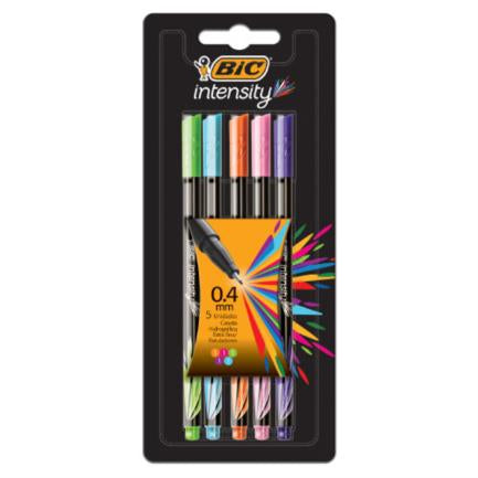 Rotulador Bic Intensity Clásico Fino Colores Surtidos C/5 Pzas - 971950 FullOffice.com