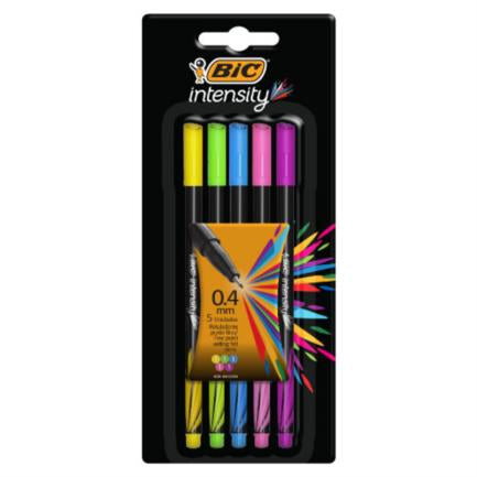 Rotulador Bic Intensity Fashion Fino Colores Surtidos C/5 Pzas - 972976 FullOffice.com
