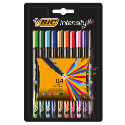 Rotulador Bic Intensity Clásico Fino Colores Surtidos C/10 Pzas - 971951 FullOffice.com
