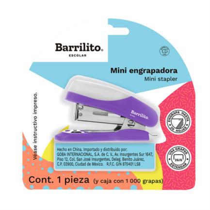 Mini Engrapadora Barrilito Estándar C/Grapas Blister - 6115A FullOffice.com