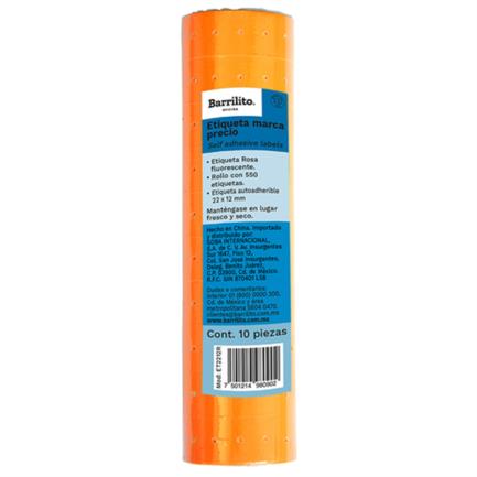 Etiqueta Naranja Barrilito Precio 22X12Mm Rollo C/550 Etiquetas - Et2212N FullOffice.com