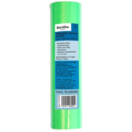 Etiqueta Verde Barrilito Precio 22X12Mm Rollo C/550 Etiquetas - Et2212V FullOffice.com