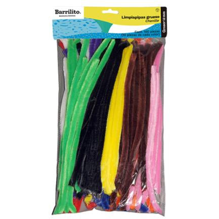 Limpiapipas Barrilito Grueso Colores Estándar Bolsa C/30 Pzas - P029M FullOffice.com