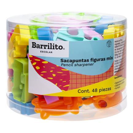 Sacapuntas Barrilito Mix Figuras Bote C/48 Pzas - Sk8198 FullOffice.com