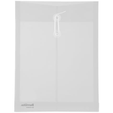 Sobre Barrilito Plástico Con Hilo Carta Vertical Color Transparente Paq C/12 Pzas - Sbc. FullOffice.com