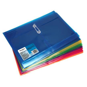 Sobre Barrilito Plástico Con Hilo Oficio Horizontal Colores Surtidos Paq C/12 Pzas - 120Fch. FullOffice.com