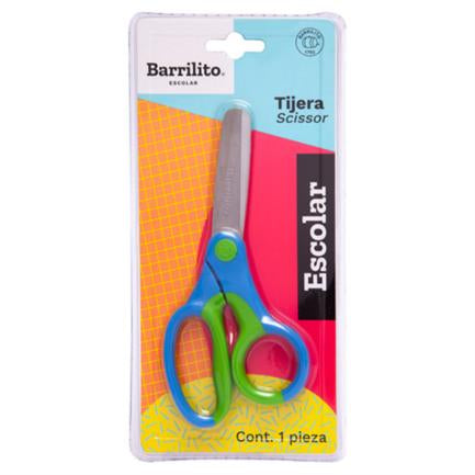 Tijera Barrilito Escolar Acero Inoxidable Punta Roma - 146-5