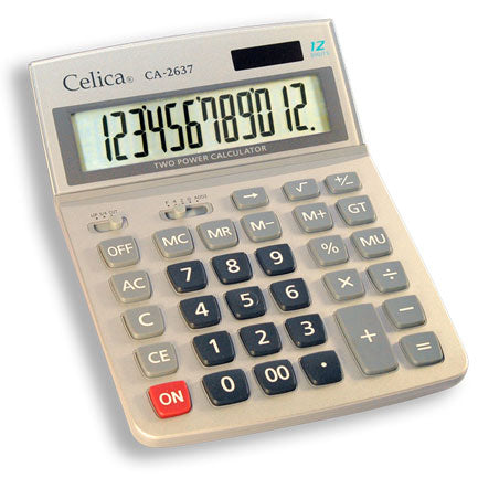 Calculadora Celica Mega Esc 12 Digitos Cubierta Metalica - Ca-2637 FullOffice.com