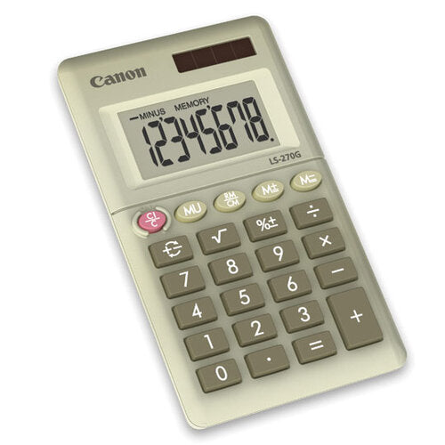 Calculadora Canon Ls-270G Bolsillo 8 Dígitos Solar/Batería - 4640B001Aa FullOffice.com