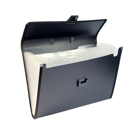 Carpeta Celica C/13 Compartimientos Negra Oficio - Co-412 FullOffice.com