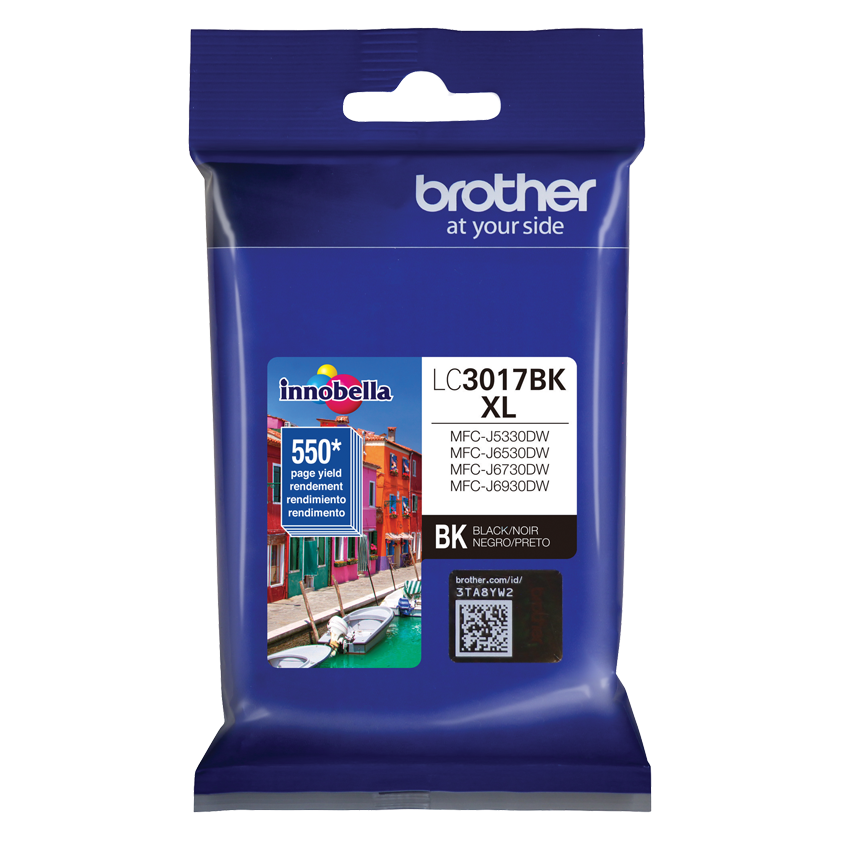 Tinta Brother Lc3017Bk Negro Alto Rendimiento 550 Pag Para M - Lc3017Bk