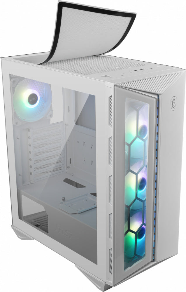 Gabinete Msi Gungnir 110R Cristal Templado Argb Media Torre Atx/Mini Itx/Micro Atx 4Xventiladores Color Blanco - Mpg Gungnir 110R White FullOffice.com
