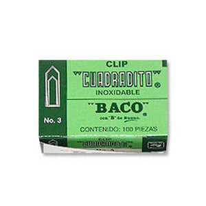 Clip Baco Cuadradito 3 C/10 - Cl011 FullOffice.com