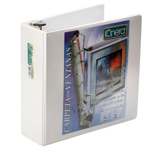 Carpeta Kinera Vinil Aro "O" 4" Blanca C/8 - 9401Bl