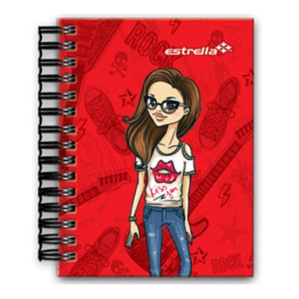 Libreta Estrella Tamaño 1/8 Espiral Doble Wire-O Pasta Dura 80Hjs - 560 FullOffice.com