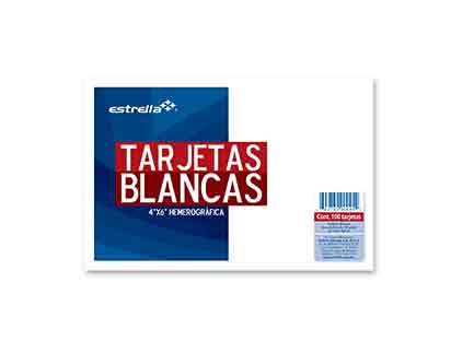 Tarjeta Estrella Hemerografica 100 Hjs 4X6 Blanca - 45
