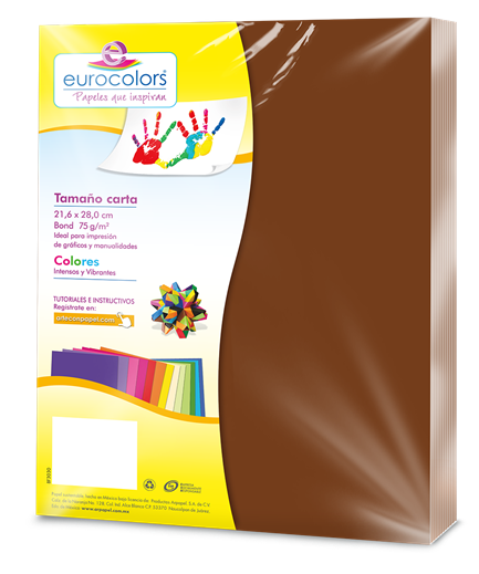 Papel Cortado Eurocolors Carta Cafe C/100 - Ec0015 FullOffice.com