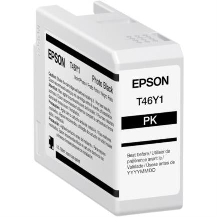Tinta Epson Ultrachrome Pro10 T46Y 50Ml Color Negro Foto - T46Y100