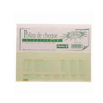 Poliza De Cheques Intercarbon ½ Oficio 25 Jgs - Er0148 FullOffice.com