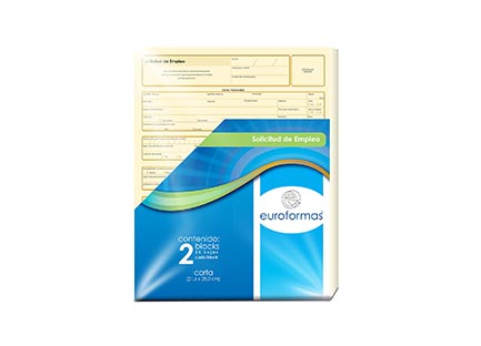 Solicitud Empleo Euroformas Cta 25 Hojas 2 Blocks - Er0107 FullOffice.com