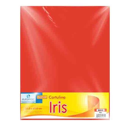 Cartulina Euromac Iris Rojo 50X65Cm C/10 - Ei0043