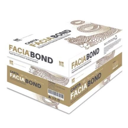 Papel Cortado Facia Bond Doble Carta 75 Gr 99% Blancura Caja C/2500 Hojas (5 Paq C/500 C/U) - Faciadoble Carta FullOffice.com